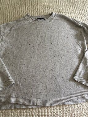 DKNY Light Gray Speckled Crewneck Sweater Sz Large